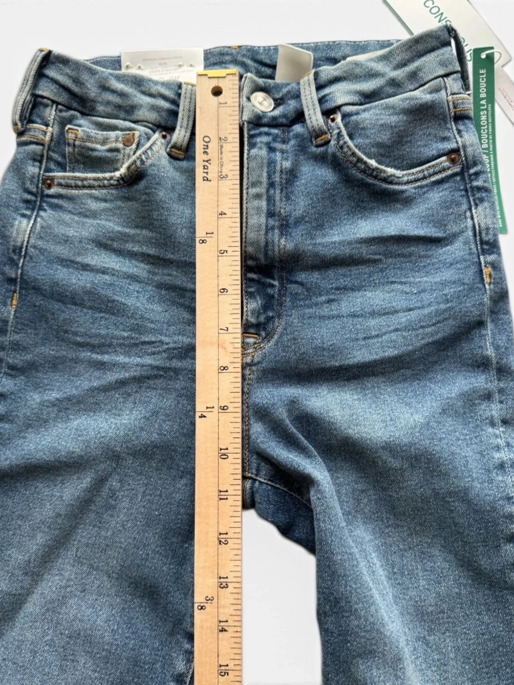 H&M Conscious Slim High Waist Ankle Jeans Medium Wash Size 2 NWT